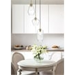 Living District Gene 3-Light Metal Pendant in Black and Clear Glass