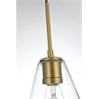 Living District Gene 3-Light Metal Pendant in Black and Clear Glass