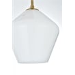 Living District Gene 3-Light Metal Pendant in Chrome and Frosted White Glass