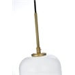 Living District Gene 3-Light Metal Pendant in Chrome and Frosted White Glass