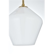 Living District Gene 3-Light Metal Pendant in Black and Frosted White Glass