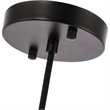 Living District Lyle 1-Light Metal Pendant in Black and Clear Seeded Glass