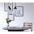 Living District Lyle 1-Light Metal Pendant in Black and Clear Seeded Glass