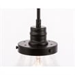 Living District Lyle 1-Light Metal Pendant in Black and Clear Seeded