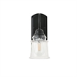Living District Spire 1-Light Metal Wall Sconce in Black and Clear