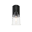 Living District Spire 1-Light Metal Wall Sconce in Black and Clear