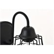 Living District Candor 1-Light Mid-Century Metal Wall Sconce in Black