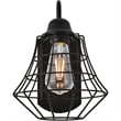 Living District Candor 1-Light Mid-Century Metal Wall Sconce in Black