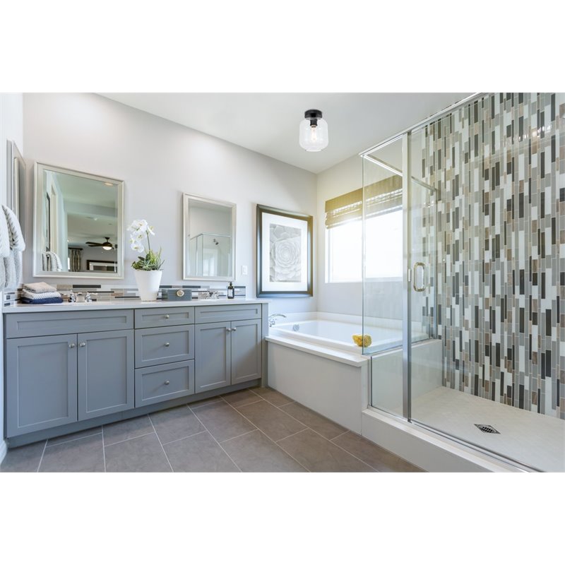 Living District Collier 1-Light Metal & Glass Flush Mount in Black/Clear