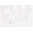 Living District Collier 1-Light Metal & Glass Flush Mount in Black/Clear