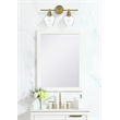 Living District Gene 2-Light Metal Wall Sconce in Brass and Clear Glass