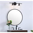 Living District Gene 2-Light Metal & Glass Wall Sconce in Black/Clear