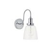 Living District Felicity 1-Light Metal Wall Sconce in Chrome and Clear