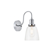 Living District Felicity 1-Light Metal Wall Sconce in Chrome and Clear