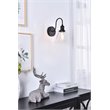 Living District Histoire 1-Light Metal Wall Sconce in Black and Clear