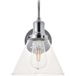 Living District Histoire 1-Light Metal Wall Sconce in Chrome and Clear