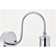 Living District Histoire 1-Light Metal Wall Sconce in Chrome and Clear