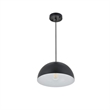 Living District Forte 1-Light Mid-Century Metal Pendant in Black