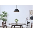Living District Forte 1-Light Mid-Century Metal Pendant in Black