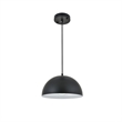 Living District Forte 1-Light Mid-Century Metal Pendant in Black