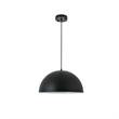Living District Forte 1-Light Mid-Century Metal Pendant - Black Finish