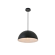 Living District Forte 1-Light Mid-Century Metal Pendant - Black Finish