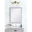 Living District Collier 2-Light Metal Wall Sconce in Brass and Clear Glass