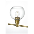 Living District Collier 2-Light Metal Wall Sconce in Black and Clear Glass