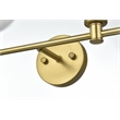 Living District Collier 2-Light Metal Wall Sconce in Brass and Frosted White