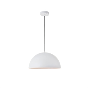 Living District Forte 1-Light Mid-Century Metal Pendant - White Finish