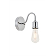 Living District Serif 1-Light Mid-Century Metal Wall Sconce in Chrome