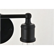 Living District Serif 2-Light Mid-Century Metal Wall Sconce in Black