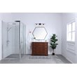 Living District Gene 3-Light Metal Wall Sconce in Black and Clear Glass