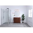 Living District Gene 3-Light Metal Wall Sconce in Chrome and Frosted White Glass