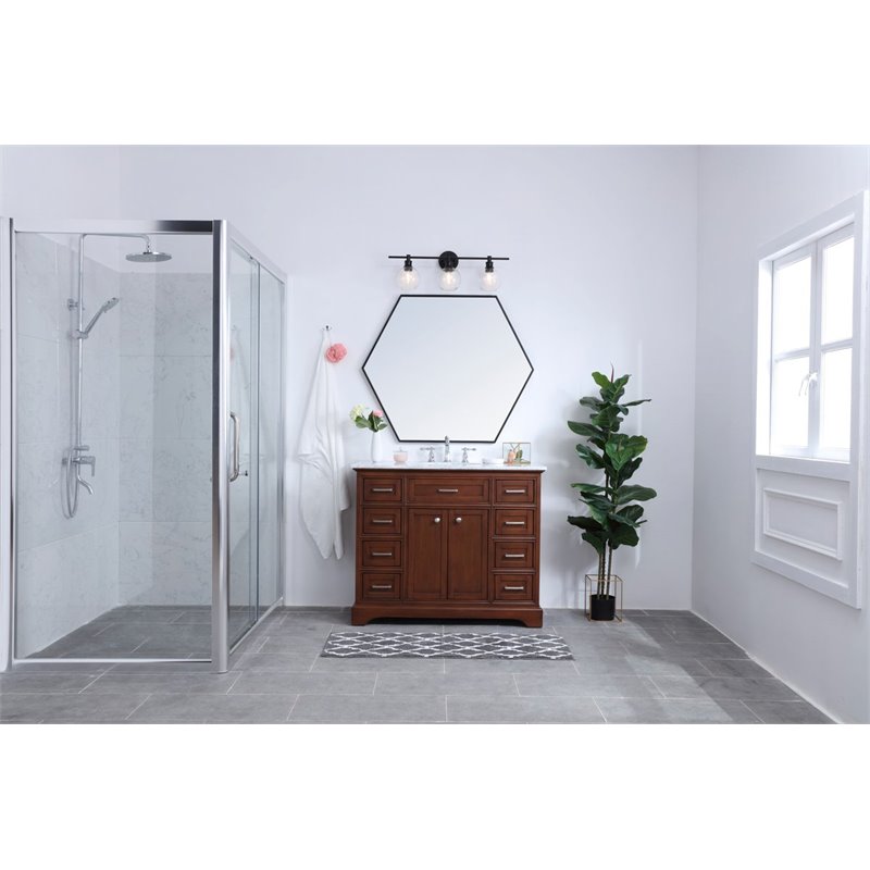 Living District Collier 3-Light Metal Wall Sconce in Black and Clear Glass
