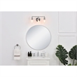 Living District Serif 3-Light Mid-Century Metal Wall Sconce in Chrome