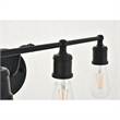 Living District Serif 4-Light Mid-Century Metal Wall Sconce in Black
