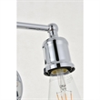 Living District Serif 4-Light Mid-Century Metal Wall Sconce in Chrome