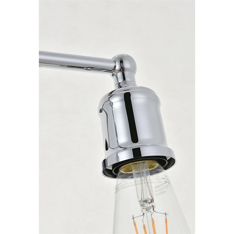 Living District Serif 5-Light Mid-Century Metal Wall Sconce in Chrome