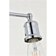 Living District Serif 5-Light Mid-Century Metal Wall Sconce in Chrome