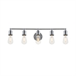 Living District Serif 5-Light Mid-Century Metal Wall Sconce in Chrome