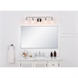 Living District Serif 5-Light Mid-Century Metal Wall Sconce in Chrome