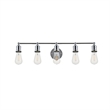 Living District Serif 5-Light Mid-Century Metal Wall Sconce in Chrome