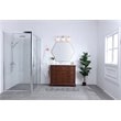 Living District Collier 3-Light Metal Wall Sconce in Chrome and Frosted White