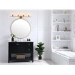 Living District Gene 4-Light Metal Wall Sconce in Brass and Clear Glass