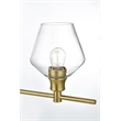 Living District Gene 4-Light Metal Wall Sconce in Chrome and Clear Glass