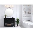 Living District Gene 4-Light Metal Wall Sconce in Chrome and Frosted White