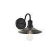 Living District Etude 1-Light Mid-Century Metal Wall Sconce in Black