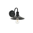 Living District Etude 1-Light Mid-Century Metal Wall Sconce in Black