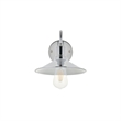 Living District Etude 1-Light Mid-Century Metal Wall Sconce in Chrome